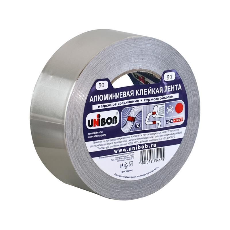 37284СП Клейкая лента алюминивая UNIBOB 50*50м(24)