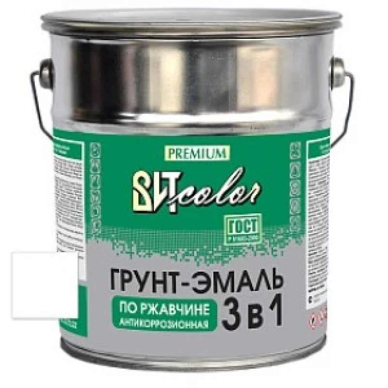 ВИТ Грунт-эмаль по ржавчине 3 в 1 белая color 5кг.(3)
