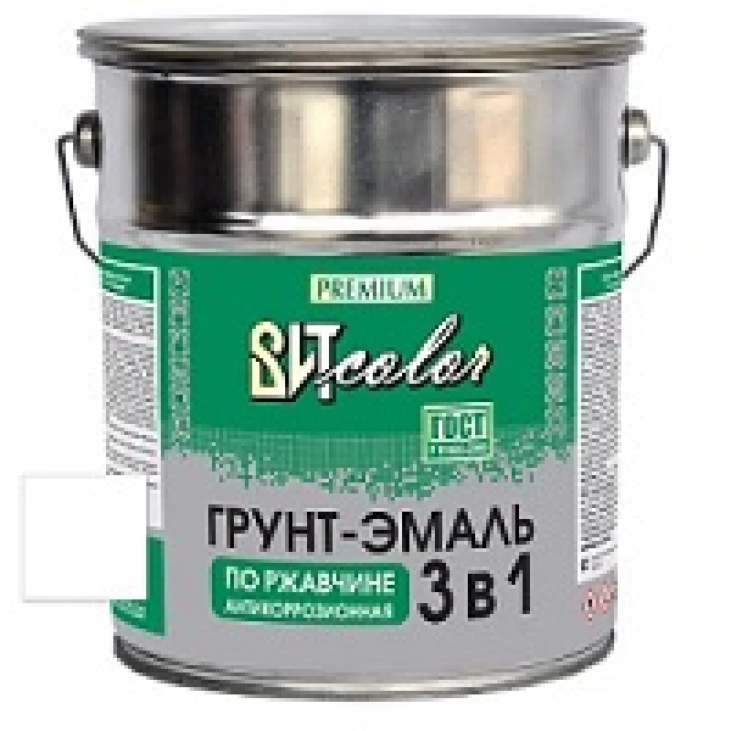 ВИТ Грунт-эмаль по ржавчине 3 в 1 белая color 5кг.(3)