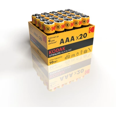 Батарейки Kodak LR03-20 bulk XTRALIFE Alkaline (20/360/34560) (мизинчик)