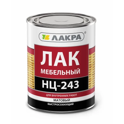 Лак НЦ-243 "Лакра" 0,7кг (мебель. матов.) (14)