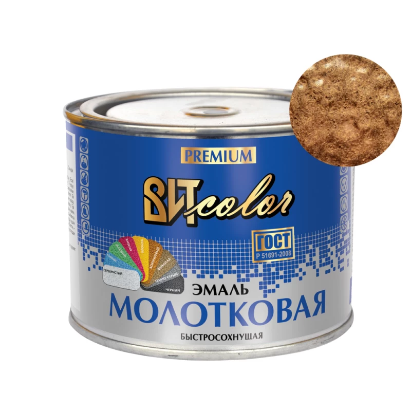 ВИТ Эмаль с молотковым эффектом бронзовая 0,4 кг.(12)