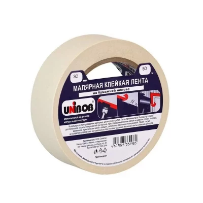 28136СП Клейкая лента малярная 30мм х 50м UNIBOB (и у)(60)