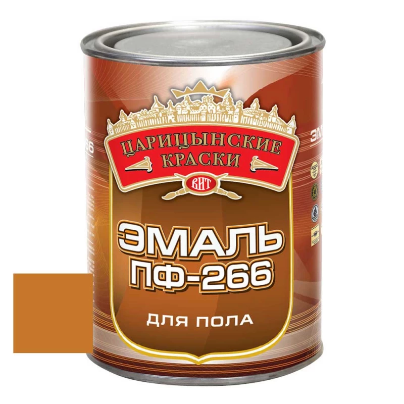 ВИТ Эмаль д/пола желто-кор. ПФ-266  0,8кг.(14)