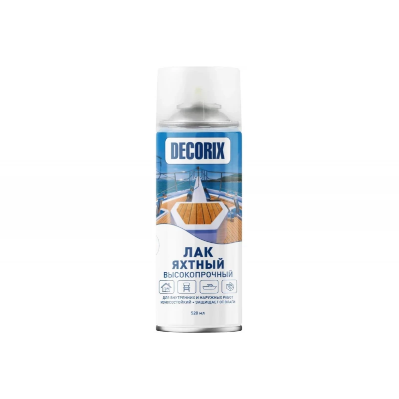 0134-31 Аэроз.Яхтный лак DECORIX 520мл бесцветный матовый