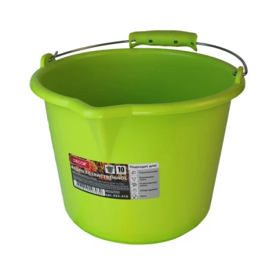 Ведро DECOR хозяйственное 10 л, зелен (15шт) 633-410