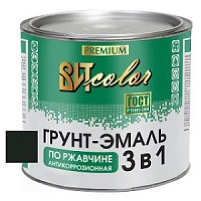 ВИТ Грунт-эмаль по ржавчине 3 в 1 черная color 1,8 кг.(6)