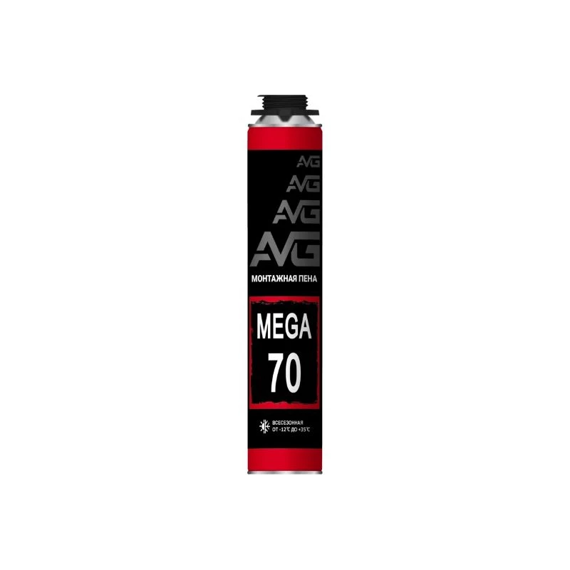 AVG MEGA 70 Профессиональная монтажная пена всесезонная 860 мл
