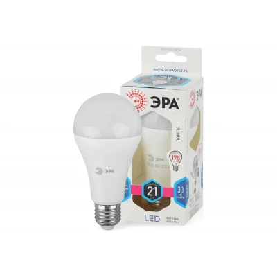 Лампа светодиод ЭРА LED smd A65-21w-840-E27(диод,груша,21Вт,нейтр,E27)