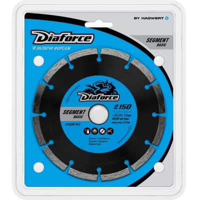 510150 Диск алмаз. сух.рез 150х22,23х7,5х2,2мм DIAFORCE SEGMENT BASIC