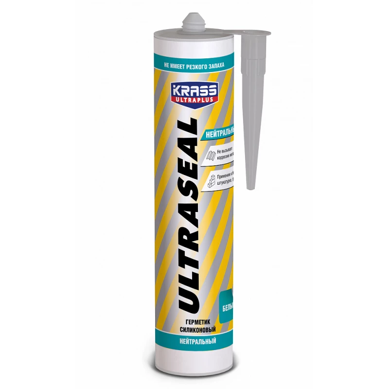 Герметик силикон KRASS Ultraseal нейтральный Бел 260(12) ЛС