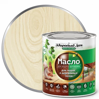 Масло д/террас и дерев.полов Здоровый Дом слоновая кость 0,75л Л-С(6)