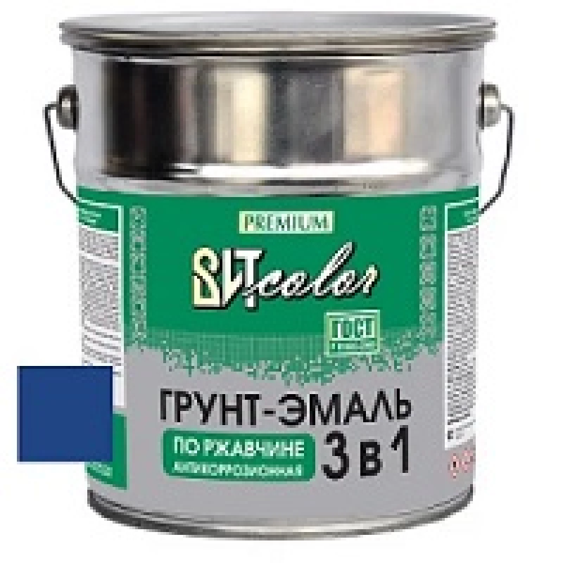 ВИТ Грунт-эмаль по ржавчине 3 в 1 синяя color 5кг(3)