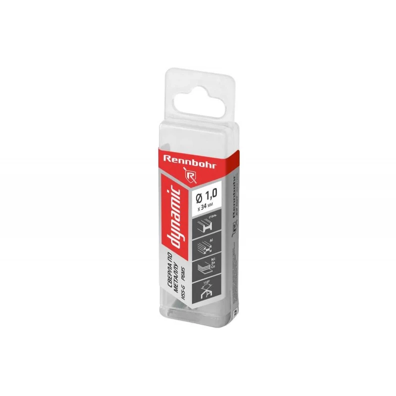666052 Сверло по металлу ЦХ,  5,2х86мм, HSS-G, P6M5, 20шт/уп, RENNBOHR DYNAMIC PROM
