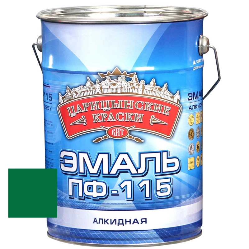 ВИТ Эмаль зеленая ПФ 115  5 кг(3)