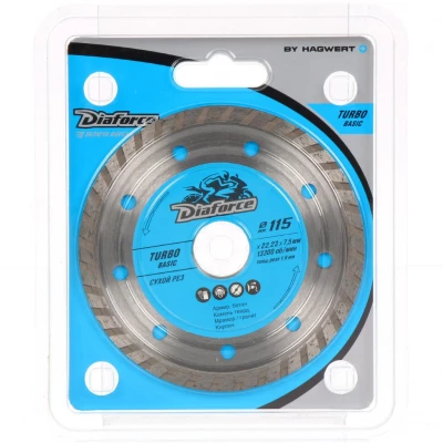 511115 Диск алмазный DIAFORCE TURBO BASIC 115х22,23х7,5x1,9 мм сухой рез