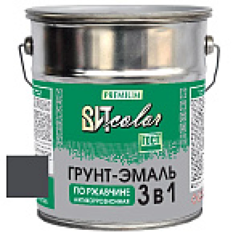 ВИТ Грунт-эмаль по ржавчине 3 в 1 графитовый серый ВИТ color RAL 7024  5 кг.