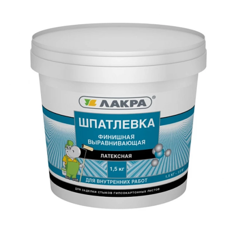 Шпатлевка латексная финиш выравнив д/гипсок 1,5кг Л-С(12)