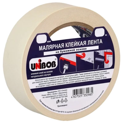 84726СП Клейкая лента малярная 30мм х 25м UNIBOB (60)