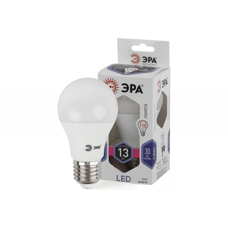 Лампа светодиод ЭРА LED smd A60-13W-860-E27