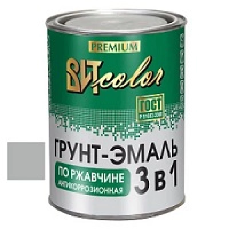 ВИТ Грунт-эмаль по ржавчине 3 в 1 серая color 0,8 кг.(14)