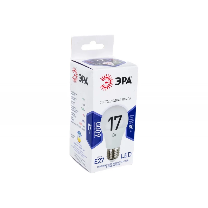 Лампа светодиод ЭРА LED smd A60-17W-860-E27