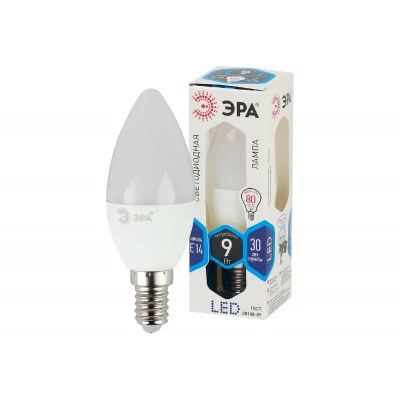Лампа светодиод ЭРА LED smd B35-9w-840-E14