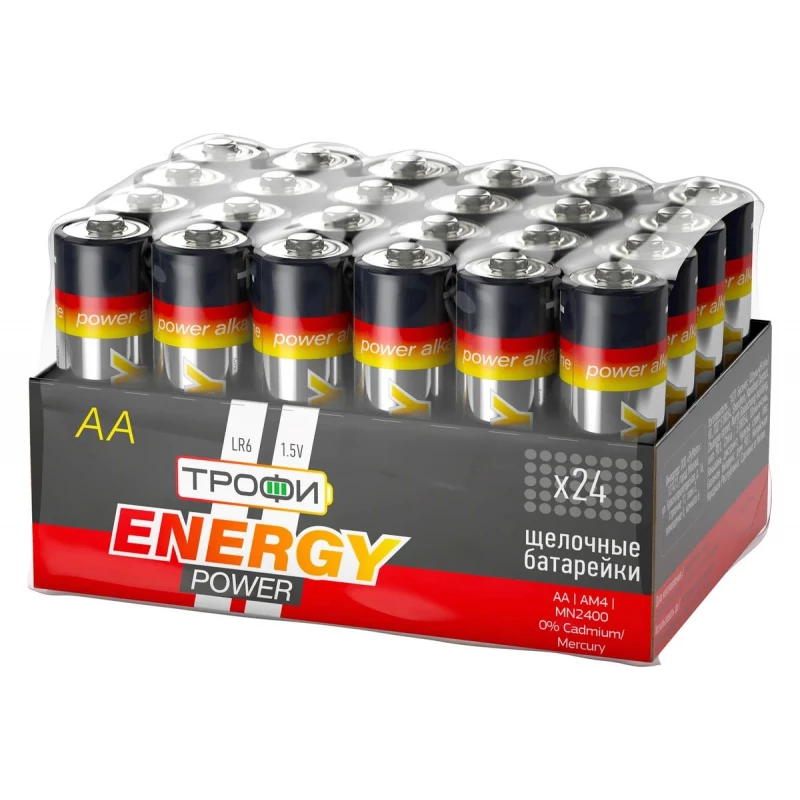 Батарейки Трофи LR6-24 bulk ENERGY POWER Alkaline (24/720/21600) (пальчик)
