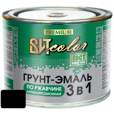 ВИТ Грунт-эмаль по ржавчине 3 в 1 черная ВИТ color  0,4 кг. (12)