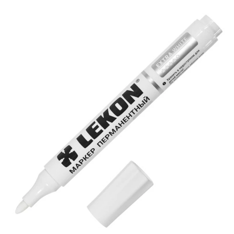 012393 Маркер LEKON EXTRA WHITE 3 мм перманентный Белый (10)