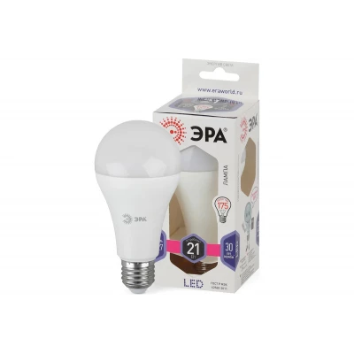 Лампа светодиод ЭРА LED smd A65-21w-860-E27(диод,груша,21Вт,хол,E27)
