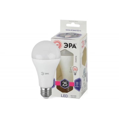 Лампа светодиод ЭРА LED smd A65-25w-860-E27(диод,груша,25Вт,хол,E27)