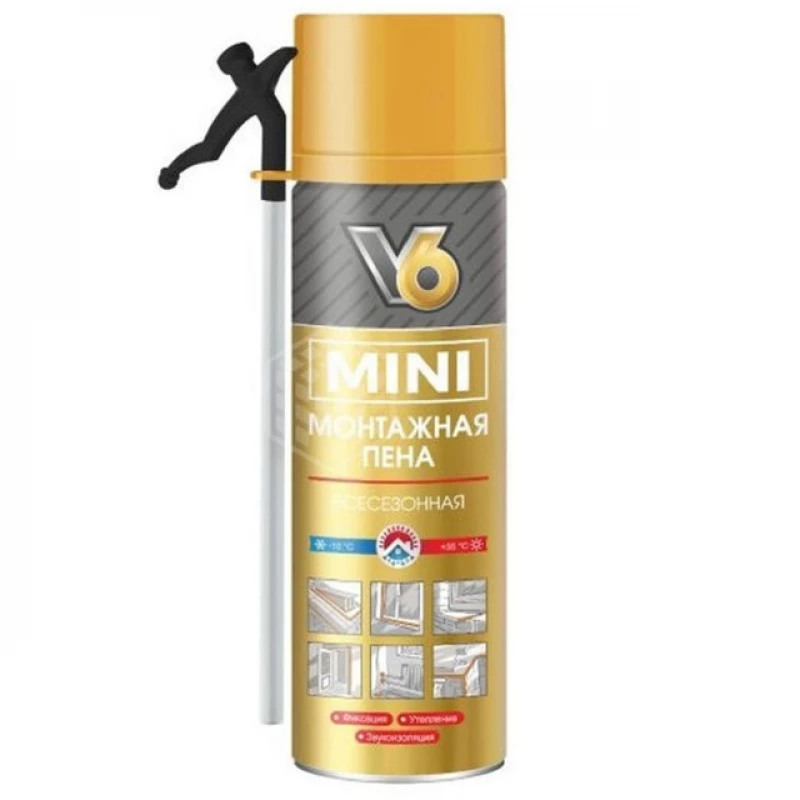 Пена бытовая "V6" MINI всесезонная,360г (12)