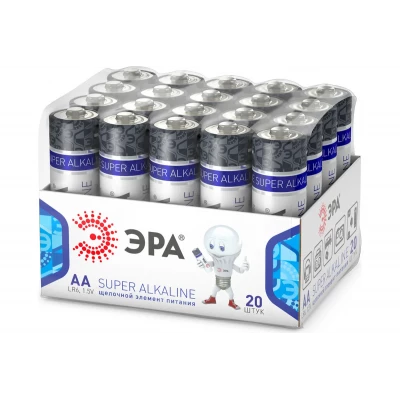 Батарейки ЭРА LR6-20 bulk SUPER Alkaline (20) пальчиковые