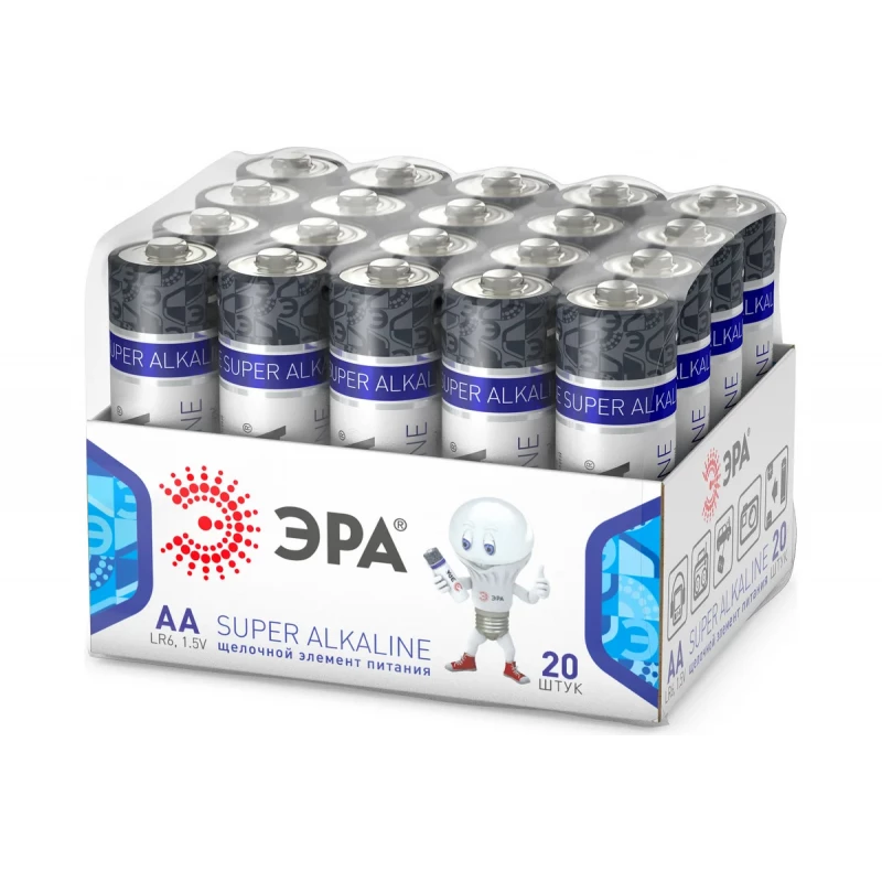 Эл.питания ЭРА LR6-20 bulk SUPER Alkaline (20) пальчиковые