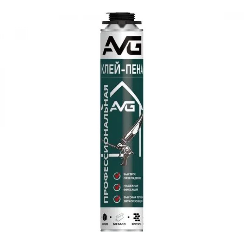 Клей-пена монтажная AVG профессиональная  750 мл всесезонная