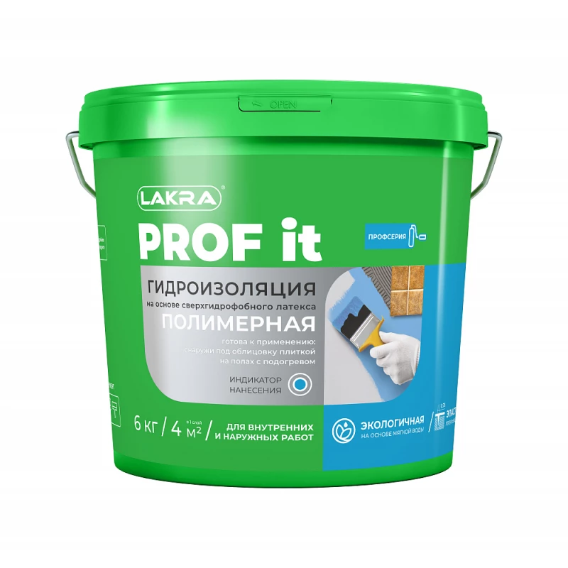Гидроизоляция полимерная Лакра PROF IT 6 кг