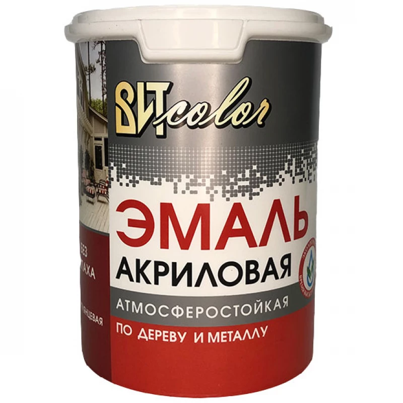 ВИТ Эмаль акриловая полуглянц. универ. белая 1 кг(8)