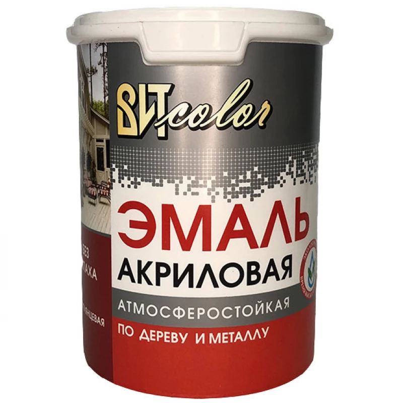 ВИТ Эмаль акриловая полуглянц. универ. красная 1 кг,  RAL 3020