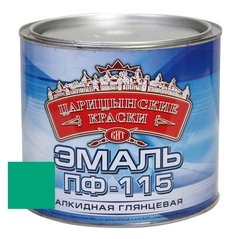 ВИТ Эмаль бирюзовая ПФ 115   1,9 кг.(6)