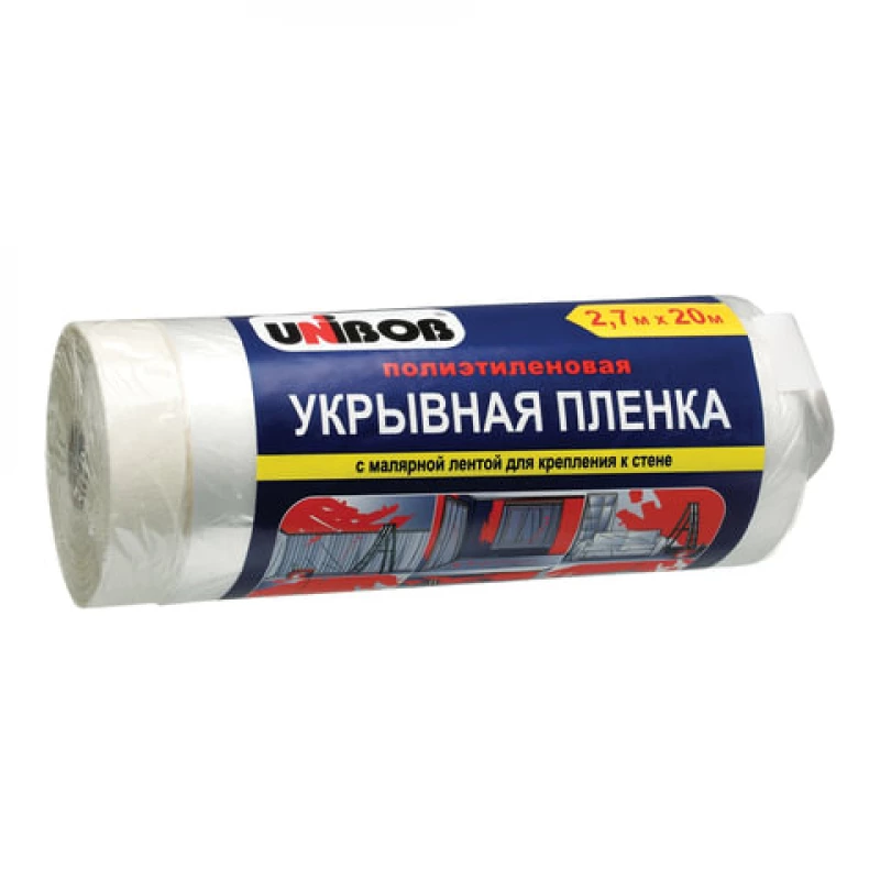 78980СП Пленка укрывная с малярной лентой 3,5м*20м,10мкм прозр