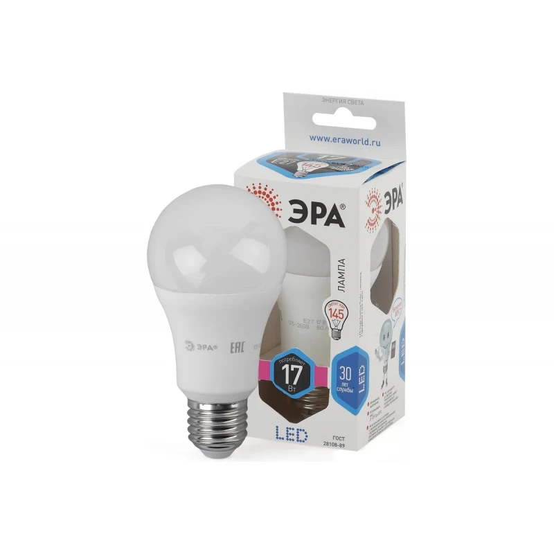 Лампа светодиод ЭРА LED smd A60-17W-840-E27