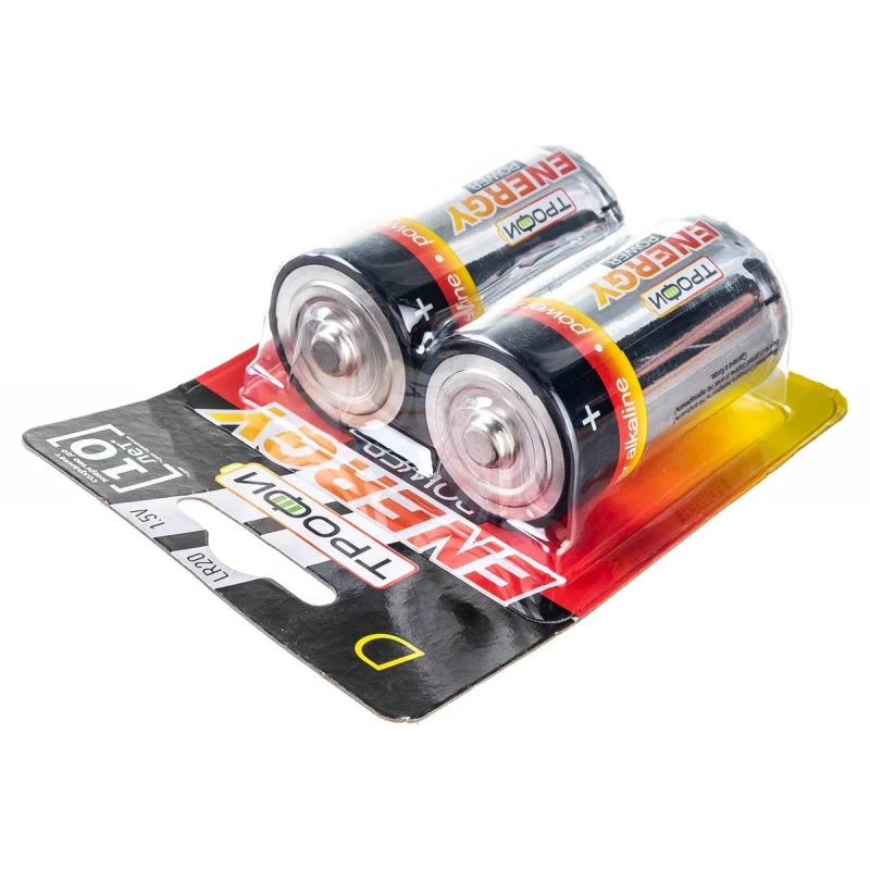 Батарейки Трофи LR20-2BL ENERGY POWER Alkaline (12/96/3456)