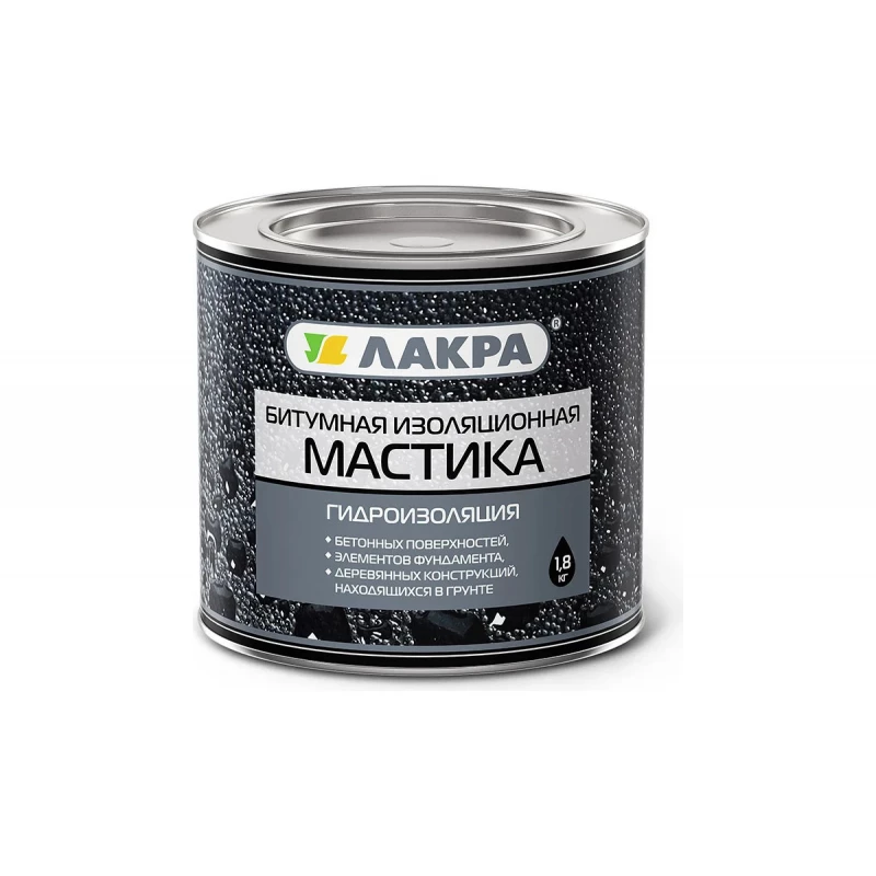 Мастика битумная изоляционная Лакра 1,8 кг(6)