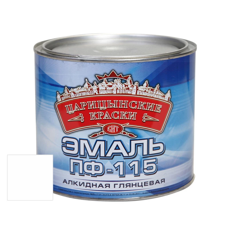 ВИТ Эмаль белая матовая ПФ 115  0,4 кг Царицынские краски