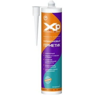 Герметик силиконовый «XP», санитарный, прозрачный, 260 мл (24)