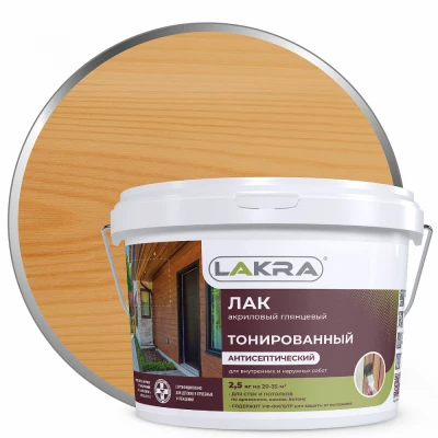 Лак в/д тонированный Дуб 2,5кг Л-С