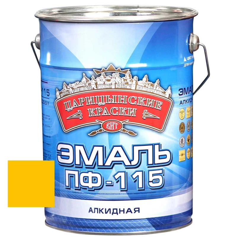 ВИТ Эмаль желтая ПФ 115  5 кг(3)