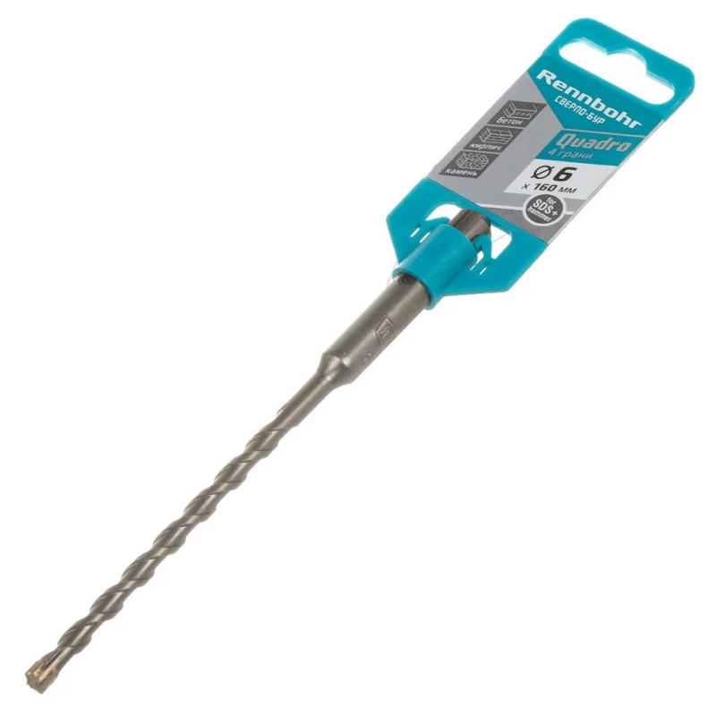 510616 Бур SDS+Rennbohr Quadro 4 грани 6х160   510616 /4