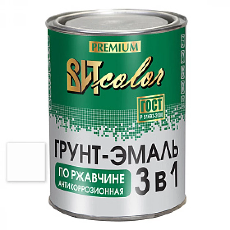 ВИТ Грунт-эмаль по ржавчине 3 в 1 белая  color 0,8 кг.(14)